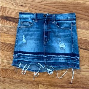 denim mini skirt size small